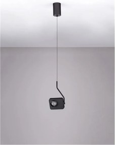 Pendul LED cu spot directionabil stil minimalist KEDROS negru