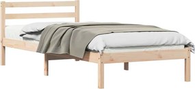 vidaXL Cadru de pat Maro 225,5 x 105,5 x 69,5 cm Lemn de pin masiv