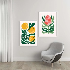 Tablou decorativ înrămat în MDF (2 bucăți), Wallity, Culoare: Multicolor