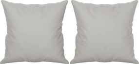 vidaXL Perne decorative, 2 buc., gri deschis, 40x40 cm, microfibră