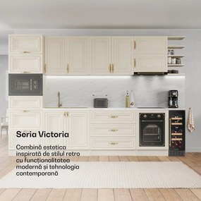Klarstein Vinovilla Victoria 17 Built-In Duo Vilhelmine Edition, vinotecă, 17 sticle, ușă de sticlă