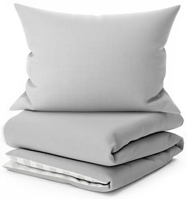 Lenjerie de pat din bumbac Renforce KOSTKA gri Dimensiune lenjerie de pat: 70 x 90 cm | 140 x 200 cm