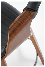 Scaun de bar Scarlet, negru / nuc