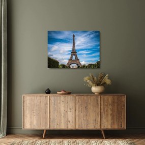 Tablou pe sticlă - Turnul Eiffel (70x50 cm)