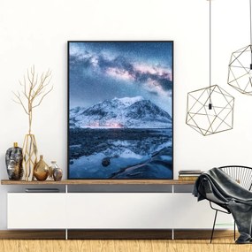 Poster - Munte sub cerul cu stele (A4)