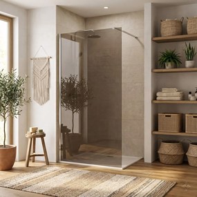 Paravan de dus Rea Flexi Brown / Chrome 110
