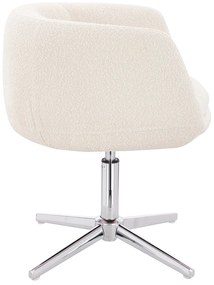 HR333CROSS Scaun Boucle Crem cu Bază Cromata