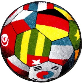 Model UEFA11110-180, Covoras Rotund, Dimensiunea 67x67 cm, Multicolor