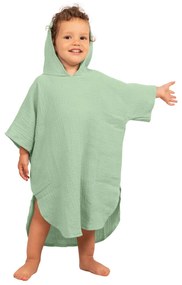 Prosop plaja - Poncho copii din muselina absorbanta Kidizi Mint