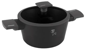 Oală cu capac 20 cm, 2.5L – Berlinger Haus BH8130, Anthracite Collection, elegantă, rezistentă, potrivită pentru toate plitele