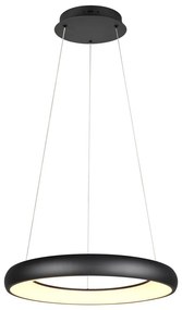 Lustră negru-mat LED cu intensitate reglabilă cu abajur din metal ø 62 cm Cardona – Trio