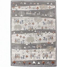 Covor MOTTO, 140x200 cm, forma dreptunghiulara, poliester, multicolor,