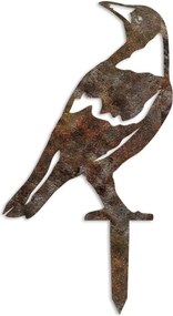 Decoratiune gradina BIRD A-01, maro, metal, 27x35 cm