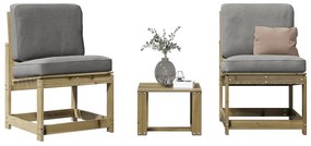 vidaXL Set mobilier de grădină, 3 piese, lemn de pin impregnat