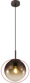 Globo 15865-5G2 - Abajur de schimb VARUS, Ø 20 cm, maro fumuriu
