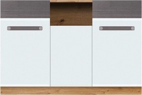 Comoda Martin, gri/alb, PAL, 135x90x43 cm