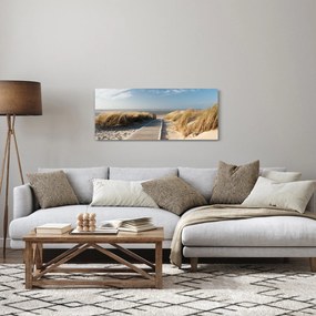 Tablou - Plaja cu nisip de pe insula Langeoog, Germania (120x50 cm)
