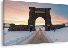 Tablou cu poarta, Yellowstone (90x60 cm)