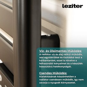 Radiator electric pentru prosoape 500W negru