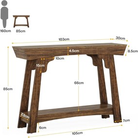 MAM16 - Masa Consola, 105 cm, masuta hol, living, dining, dormitor - Maro