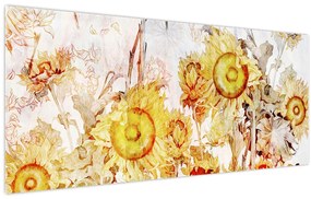 Tablou - Floarea-soarelui,pictură (120x50 cm)