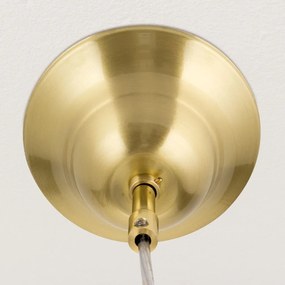 Lustra, Pendul realizat manual ARTDESIGN 25cm, alama mat/ alb opac