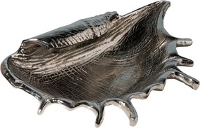 Tava decorativa argintie Shell