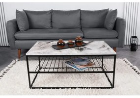 Măsuță de cafea ASUDE 43x95 cm neagră/albă