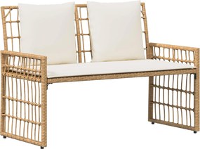 vidaXL Bancă de exterior Simplu Natural și Crem 116 x 55 x 82 cm