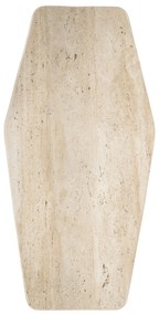 Masuta laterala Luna din lemn de mango si travertin 128x63x36 cm