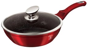 RESIGILAT - Tigaie marmorata cu capac 24 cm Burgundy Metalic Line Berlinger Haus BH 1259N