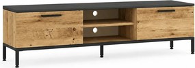 Comoda TV RL1-AA, stejar/gri, PAL melaminat, 160x35x39 cm