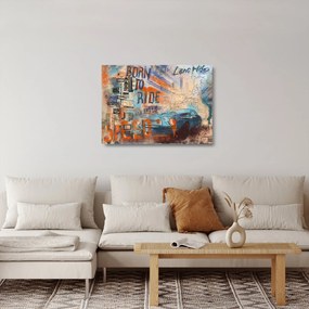 Tablou pe sticlă - Născut să călătorească (70x50 cm)