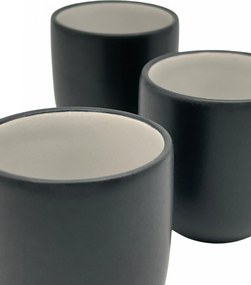 Pahar Cafea Novum Black Beauty 150ml (espresso lung cu lapte) Negru + Gri-Crem