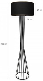 Lampa de Podea AYD-3058, Soclu E27, Max. 60W, Culoare Negru