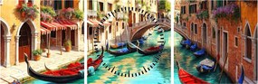 Tablou - Veneția (cu ceas) (90x30 cm)