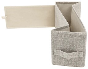 Comodă cu sertare din material textil OFELIA, albă