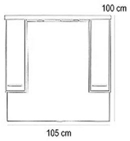 Mobilier complet de baie Nerva 105, ulm Rauna