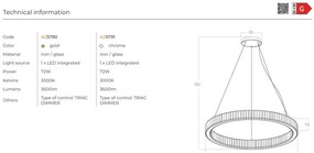 Lustra suspendata LED SPARK 80 DIMM CH