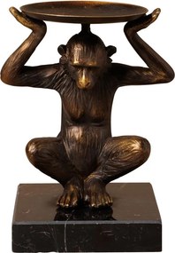 Suport de lumanare, din polirasina, Monkey