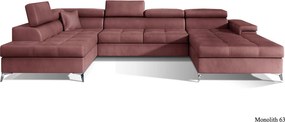 Colțar lemn masiv Formă U Extensibil Linde 345x202cm Personalizabil