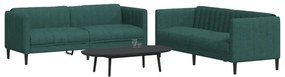 3209242 vidaXL Set canapele, 2 piese, verde închis, material textil
