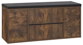 Suport pantofi cu captuseala 104 x 30 x 48 cm maro antic