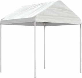 vidaXL Foișor cu acoperiș, alb, 2,28x2,23x2,69 m, polietilenă