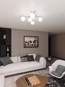 Plafonieră SMART 5xE14/10W/230V bej/alb