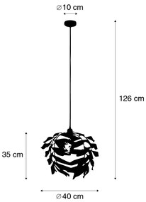 Lampă suspendată vintage aur antic 40 cm - Linden