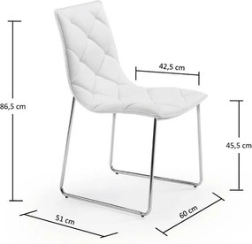 Scaun design modern BAXTER alb C040U05 JG