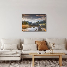 Tablou pe sticlă cu lac (70x50 cm)