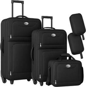 Set de valize de călătorie TRAVEL, 5 piese, negru Monzana