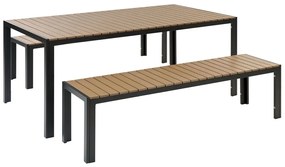 Set mobilier de grădină Narza (lemn deschis). 1081641
